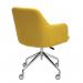 Nautilus Designs Girona Contemporary Fabric Medium Back Armchair With Both Castor and Glide Options Included Mustard - BCFZ410MT