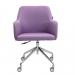 Nautilus Designs Girona Contemporary Fabric Medium Back Armchair With Both Castor and Glide Options Included Purple - BCFZ410PL