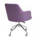 Nautilus Designs Girona Contemporary Fabric Medium Back Armchair With Both Castor and Glide Options Included Purple - BCFZ410PL