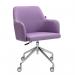 Nautilus Designs Girona Contemporary Fabric Medium Back Armchair With Both Castor and Glide Options Included Purple - BCFZ410PL 53542NA