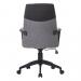 Nautilus Designs Clyde High Back Two Tone Fabric Executive Office Chair With Modern Angular Fixed Arms GreyBlack - BCFF569GY-BK