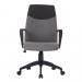 Nautilus Designs Clyde High Back Two Tone Fabric Executive Office Chair With Modern Angular Fixed Arms GreyBlack - BCFF569GY-BK