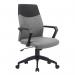 Nautilus Designs Clyde High Back Two Tone Fabric Executive Office Chair With Modern Angular Fixed Arms GreyBlack - BCFF569GY-BK 53549NA