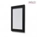 Deflecto A4 Wall Mounted 25mm Aluminium Snap Frame Literature Display Sign Holder Black - SFA4B