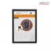 Deflecto A2 Wall Mounted 25mm Aluminium Snap Frame Literature Display Sign Holder Black - SFA2B