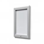 Deflecto A4 Lockable Wall Mounted 25mm Aluminium Snap Frame Literature Display Sign Holder Silver - SFA4LS