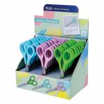 Plus By Pentel Junior Scissors Display Pack Stainless Steel 155mm Assorted Pastel Colours (Pack 24) 35416