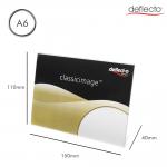 Deflecto A6 Landscape Slanted Literature Display Sign Holder Crystal Clear - 684201