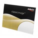 Deflecto A6 Landscape Slanted Literature Display Sign Holder Crystal Clear - 684201 54116DF