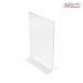 Deflecto A6 Portrait Stand Up Literature Display Sign Holder Crystal Clear - 684301