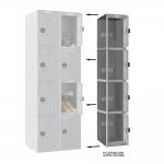 Phoenix PL Series Additional Add On Column 4 Door Personal Locker With Combination Lock Grey - PL1430GCADD 