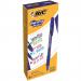 Bic Gel-ocity Illusion Erasable Gel Rollerball Pen 0.7mm Tip 0.3mm Line Blue (Pack 12) - 943440 54181BC