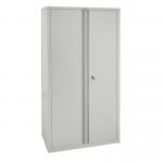 Phoenix SCF Series 2 Door 4 Shelf Steel Storage Cupboard With Key Lock Grey - SCF1891GGK 54186PH