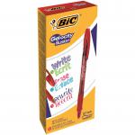 Bic Gel-ocity Illusion Erasable Gel Rollerball Pen 0.7mm Tip 0.3mm Line Red (Pack 12) - 943442 54195BC