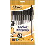 Bic Cristal Ballpoint Pen 1.0mm Tip 0.32mm Line Black (Pack 10) - 516353 54230BC