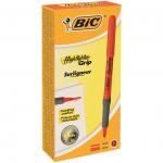 Bic Grip Highlighter Pen Chisel Tip 1.6-3.3mm Line Orange (Pack 12) - 811933 54244BC