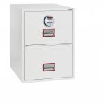 )

The photograph captures the sleek and sturdy design of the Phoenix World Class Vertical Fire File 2 Drawer Filing Cabinet. With its electronic lock, this filing cabinet offers maximum security and peace of mind. The Phoenix logo is prominently displayed, adding a touch of elegance to the overall look of the cabinet. The vibrant red color of the cabinet makes it stand out and adds a pop of color to any office space.