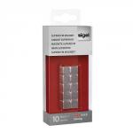 Sigel SuperDym Magnets C5 Strong Cubes 10x10x10mm Silver (Pack 10) GL193 54433SG