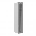 Phoenix PLC Series 1 Column 1 Door Personal Locker With Clear View Door and Key Lock Grey - PLC1130GGK