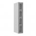 Phoenix PLC Series 1 Column 4 Door Personal Locker With Clear View Door and Key Lock Grey - PLC1430GGK