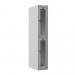 Phoenix PLC Series 1 Column 2 Door Personal Locker With Clear View Door and Electronic Locks Grey - PLC1230GGE