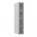 Phoenix PLC Series 1 Column 4 Door Personal Locker With Clear View Door and Electronic Locks Grey - PLC1430GGE