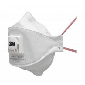 3M Aura Flat-Fold Particulate Respirator FFP3V 9332+ (Pack 10) - 3M9332PLUS