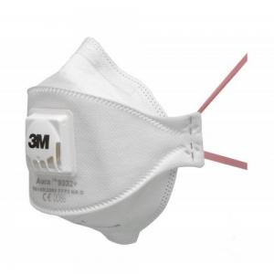 3M Aura Flat-Fold Particulate Respirator FFP3V 9332 Pack 10 -