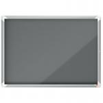 Nobo Premium Plus Grey Felt Lockable Noticeboard Display Case Hinged Door 8 x A4 925x668mm 1915329 54849AC