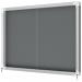 Nobo Premium Plus Grey Felt Lockable Noticeboard Display Case Sliding Door 8 x A4 925x668mm 1915336 54898AC