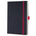 Sigel CONCEPTUM A5 Casebound Hard Cover Notebook Hardcover 194 Pages Ruled Black-Red CO663 54944SG