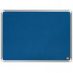 Nobo Premium Plus Blue Felt Noticeboard Aluminium Frame 600x450mm 1915187 55122AC