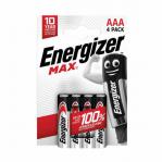 Energizer Max AAA Alkaline Batteries (Pack 4) - E300816100 55224EN