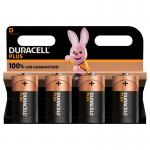 Duracell Plus D Alkaline Batteries (Pack 4) MN1300B4PLUS 55420AA