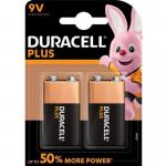 Duracell Plus 9V Alkaline Batteries (Pack 2) MN1604B2PLUS 55441AA