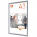 Nobo Impression Pro Wall Mounted A3 Poster Frame Literature Sign Holder With Anodised Clip Frame - 1915577