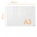 Nobo Transparent Acrylic Mini Whiteboard Weekly Planner Desktop or Wall Mounted A3 1915615 55878AC