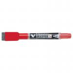 Pilot BeGreen V-Board Master Slim Drywipe Marker with Eraser Red (Pack 10) - 4902505512612 55985PT