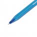 The vibrant blue ink stands out against the clean white paper, creating crisp and legible lines with the smooth 1.0mm tip. A pack of 80 plus 20 free pens, each featuring the Paper Mate logo, neatly arranged next to each other provides a practical and useful addition to any stationery collection. The bold Newell Brands logo is prominently displayed, ensuring quality and reliability.