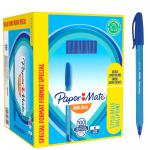 Paper Mate InkJoy 100 Ballpoint Pen 1.0mm Tip 0.7mm Line Blue (Pack 80 + 20 Free) - S0977420 56022NR