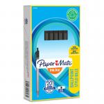 The photo shows a pack of 20 black retractable ballpoint pens, each with a 1.0mm tip and a 0.7mm line width. These pens are made by Newell Brands and are part of the Paper Mate InkJoy 100 series. The pens are neatly arranged in a pack, with the brand name and product information clearly displayed. Each pen has a sleek and modern design, with a comfortable grip for smooth writing. The ink is a rich and bold black, perfect for everyday use.