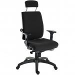 Teknik Office Ergo Plus Ergonomic Executive Operator Office Chair With Headrest Black - Certified For 24 Hour Use - 9700BLKR510 56237TK