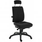 Teknik Office Ergo Plus Ergonomic Executive Operator Office Chair With Headrest Black - Certified For 24 Hour Use - 9700BLKR510 56237TK