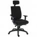 Teknik Office Ergo Plus Ergonomic Executive Operator Office Chair With Headrest and Comfort Adjustable Arms Black - Certified For 24 Hour Use - 9700BL 56244TK