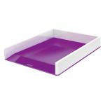 Leitz WOW Letter Tray Dual Colour White/Purple 53611062 56256AC