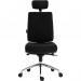 Teknik Office Ergo Plus Ergonomic Executive Operator Office Chair With Headrest and Comfort Adjustable Arms and Premier Base Black - Certified For 24 