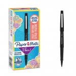 Paper Mate Flair Fibre Tip Pen Medium Point 0.7mm Black (Pack 12) S0190973 56288NR