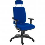 Teknik Office Ergo Plus Ergonomic Executive Operator Office Chair With Headrest Blue - Certified For 24 Hour Use - 9700BLUR510 56300TK