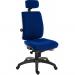 Teknik Office Ergo Plus Ergonomic Executive Operator Office Chair With Headrest and Comfort Adjustable Arms Blue - Certified For 24 Hour Use - 9700BLU