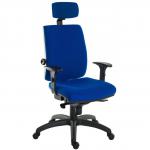 Teknik Office Ergo Plus Ergonomic Executive Operator Office Chair With Headrest and Comfort Adjustable Arms Blue - Certified For 24 Hour Use - 9700BLU 56307TK